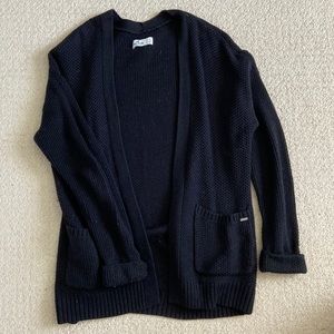 Black knit cardigan